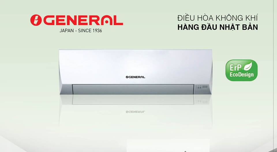 Điều hòa General 9000btu 2 chiều inverter ASHG 09LL/AOHG 09LL