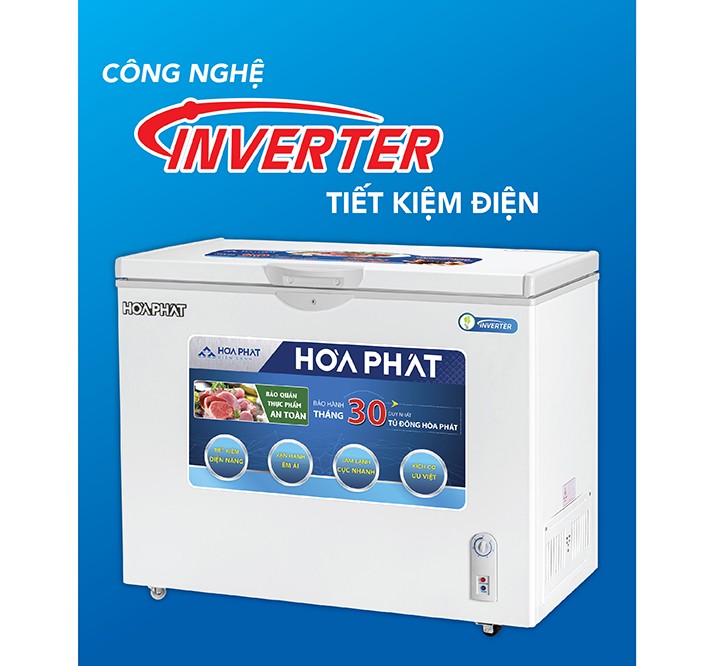 Tủ đông Hòa Phát Inverter 1 ngăn 1 cánh HCFI 516S1Đ1